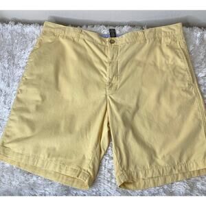 Club Room Yellow Chino Shorts Sz 40 100% cotton